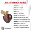 1791 GUNLEATHER G19 Holster - Right Hand OWB G19 Leather Holster for Belts - Fits Glock 19, 23, 26, 27, H&K VP40 and Springfield XDS view 3