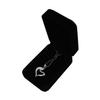 White Deer Long-Pile-Velvet Black Jewelry Pendant Gift Box view 1