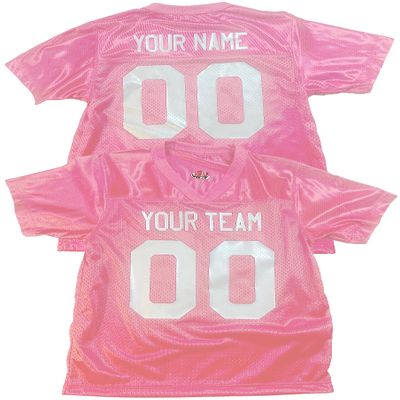 Custom Football Jersey for Men You Design Online in Adult Medium in Pink