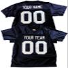 Custom Football Jersey for Men You Design Online in Adult X-Large in Navy view 1