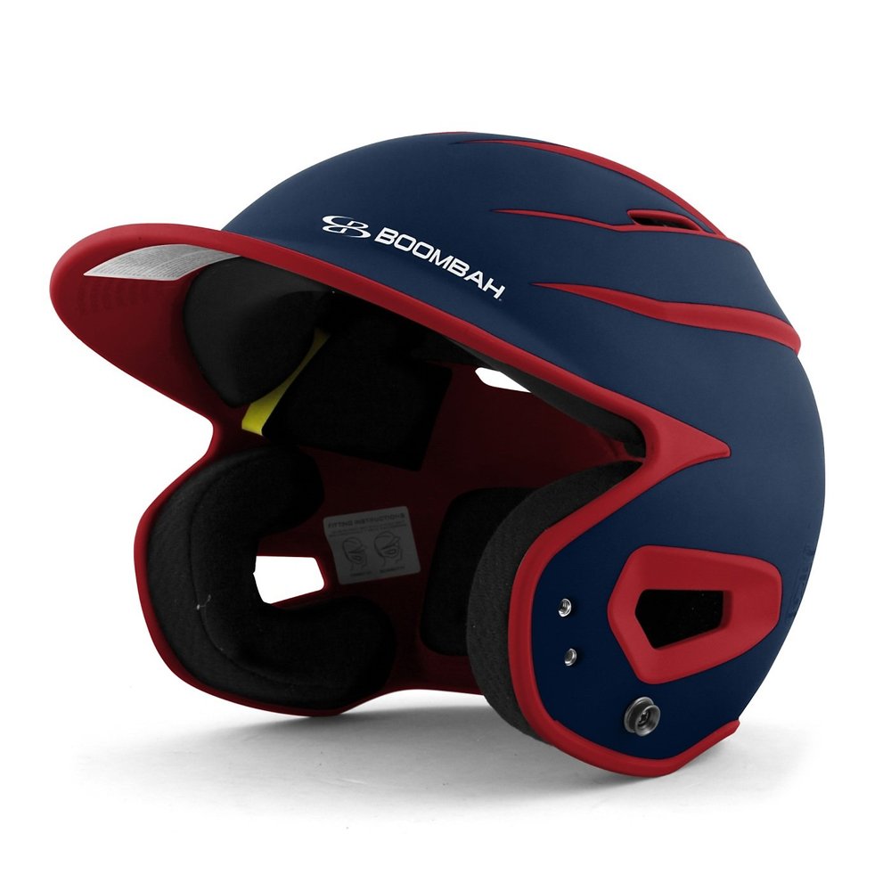 Boombah DEFCON Batting Helmet Sleek Profile Navy/Red - Size Senior 7" - 7 3/4"