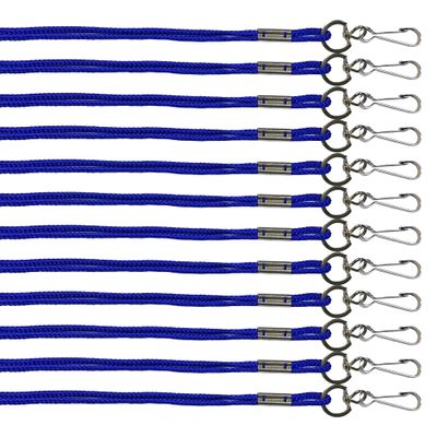 Cannon Sports Nylon Lanyards for ID Badges, Whistles & Referees (Blue - 12 Pack)
