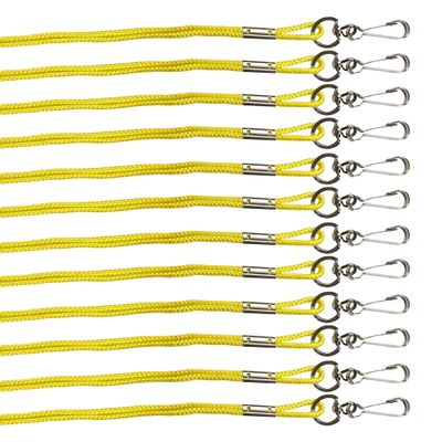 Cannon Sports Nylon Lanyards for ID Badges, Whistles & Referees (Gold - 12 Pack)