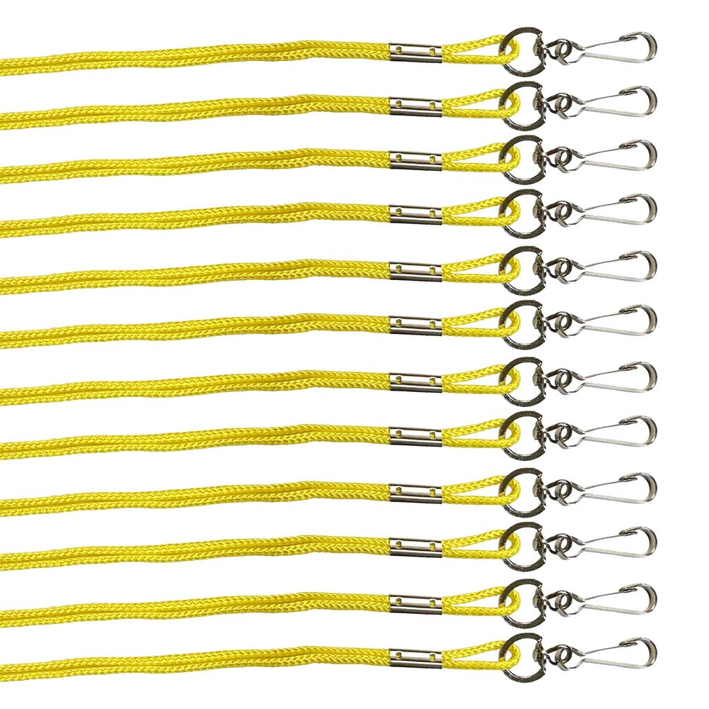 Cannon Sports Nylon Lanyards for ID Badges, Whistles & Referees (Gold - 12 Pack)