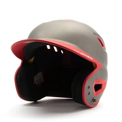 Boombah DEFCON Batting Helmet Charcoal/Red - Size Junior 6 1/4" - 7"