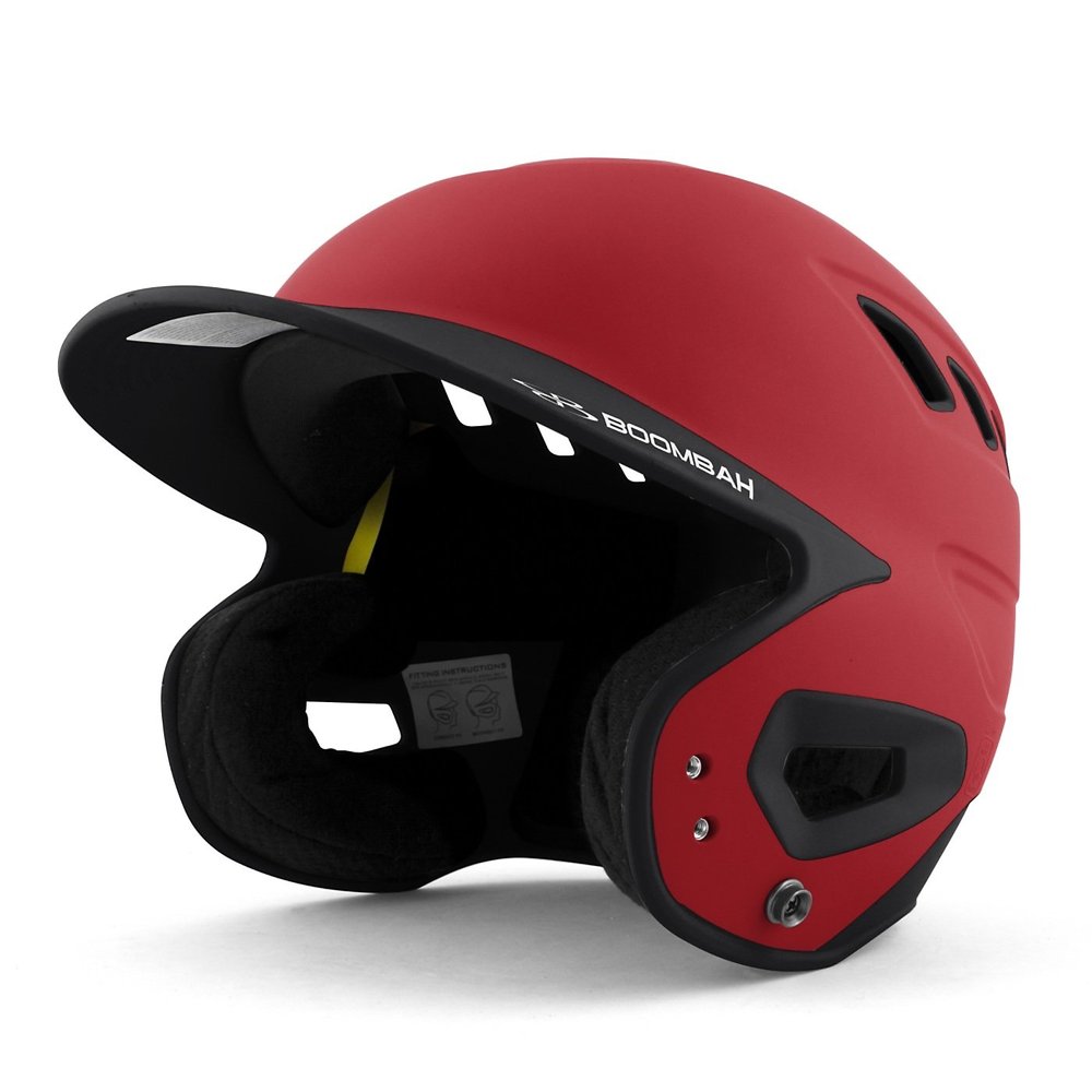 Boombah DEFCON Batting Helmet Red/Black - Size Senior 7" - 7 3/4"