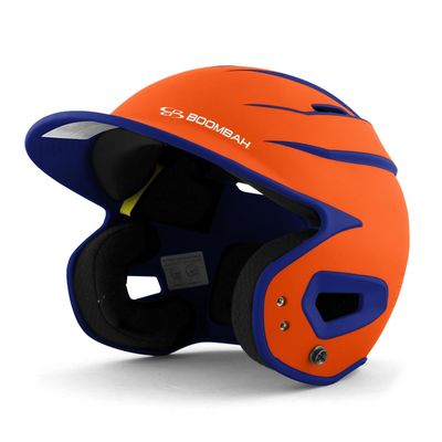 Boombah DEFCON Batting Helmet Sleek Profile Orange/Royal Blue - Size Junior 6 1/4" - 7"
