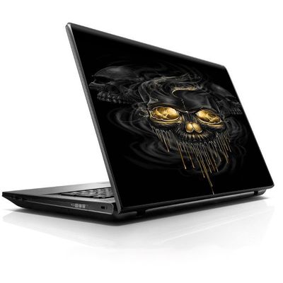 15 15.6 inch Laptop Notebook Skin Vinyl Sticker Cover Decal Fits 13.3" 14" 15.6" 16" HP Lenovo Apple Mac Dell Compaq Asus Acer/Golden Skull, Glowing Skeleton