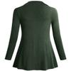 Miusey Tunic Shirt, Women's Long Sleeve Cowl Neck Loose Fit Casual Tunic Top Green X-Large view 2
