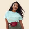 DALIX Fanny Pack w/ 3 Pockets Traveling Concealment Pouch Airport Money Bag (Maroon) view 4