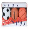 SIMBA 107352005 Set of 3 Balls Basketball, Rugby and Football view 2