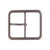 1 1/2" (38 mm) Nickel Free Center Bar Single Prong Rectangular Belt Buckle, Antique Brass view 2