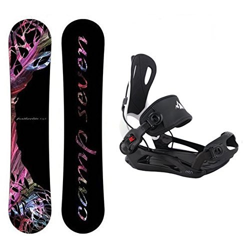 Camp Seven Featherlite with MTN Rear Entry Flow Style Bindings Women's Snowboard Package (150 cm)