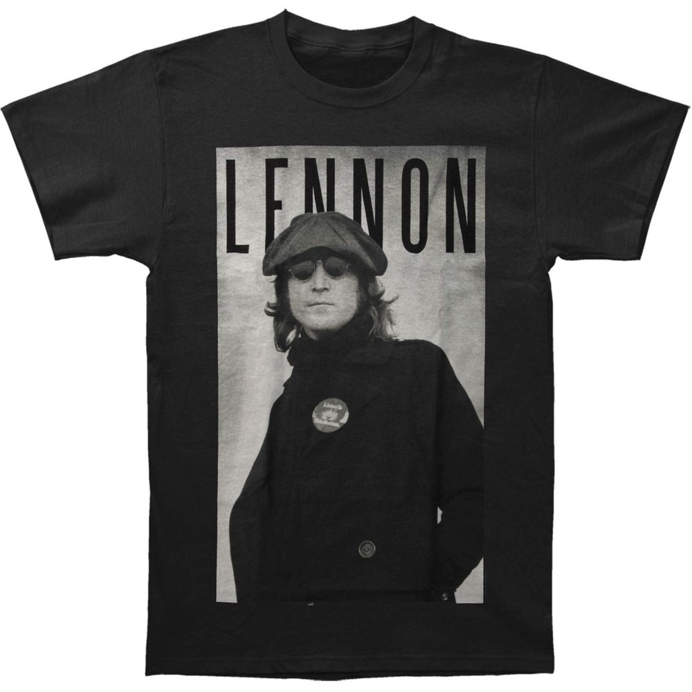 Men's John Lennon John Lennon Cabbie Portrait T-Shirt X-Large Black