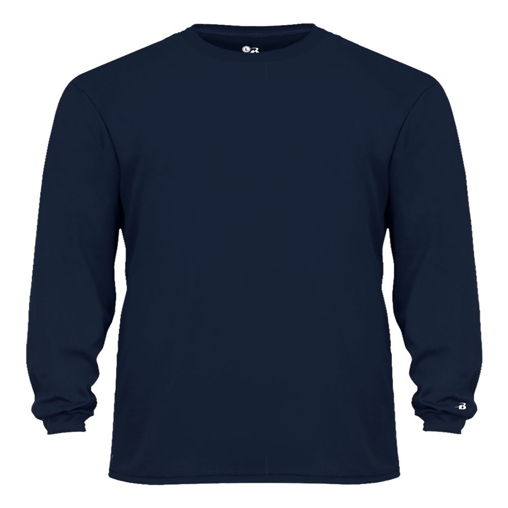 Badger Sport C2 Navy Blue Youth Large Long Sleeve Wicking Tee