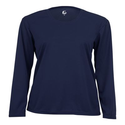 Badger Sport C2 Navy Blue Ladies 2XL Long Sleeve Wicking Tee