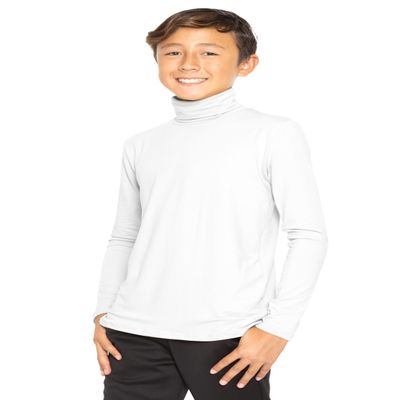 Boy's Oh So Soft Turtleneck White X-Large