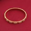 18K Gold Plated Texture Ethiopian Bangle Bracelet Africa Arab Dubai Gold Bangle Bracelet (C) view 2