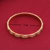 18K Gold Plated Texture Ethiopian Bangle Bracelet Africa Arab Dubai Gold Bangle Bracelet (C) view 4