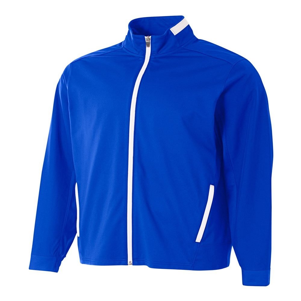 Royal Blue Adult 2XL Sports Full Zip Moisture Wicking Cool & Comfortable Warm-up Jacket