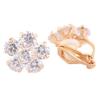 Flower AAA Cubic Zirconia Clip Earrings Gold Plated Cuff Earrings (gold plated) view 1