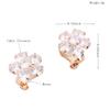 Flower AAA Cubic Zirconia Clip Earrings Gold Plated Cuff Earrings (gold plated) view 2