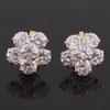 Flower AAA Cubic Zirconia Clip Earrings Gold Plated Cuff Earrings (gold plated) view 3