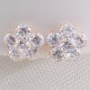 Flower AAA Cubic Zirconia Clip Earrings Gold Plated Cuff Earrings (gold plated) view 4