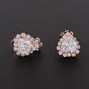 Fashion Cubic zircon Heart Shape Rhinestone Women Wedding Jewelry Clip on Earrings (gold plated) view 4