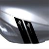 Fender Hash Mark Bars Vinyl Racing Stripes Graphic Decals 4" (Fits Chevy Corvette C7 Stingray) Driver Side - Red view 1