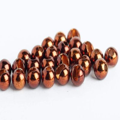 Blue Wing Olive Slotted Tungsten Beads for Fly Tying- 100 Pack (Metallic Coffee, 3.2 mm (1/8"))