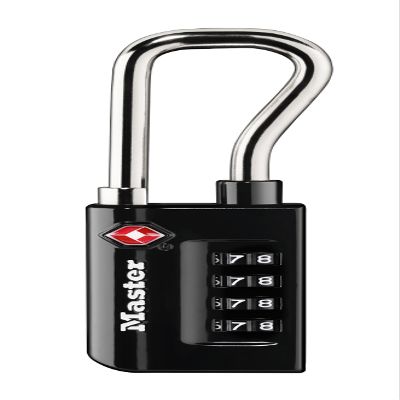 Master Lock 1.31 in. W Steel 4-Dial Combination Luggage Lock 1 pk