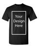Add Your Own and Text Design Custom Personalized Adult T-Shirt Tee (XXX Large, Black) view 1