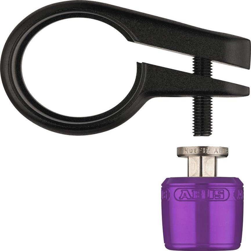 ABUS NutFix anti-theft seatpost clamp 28.6 mm purple