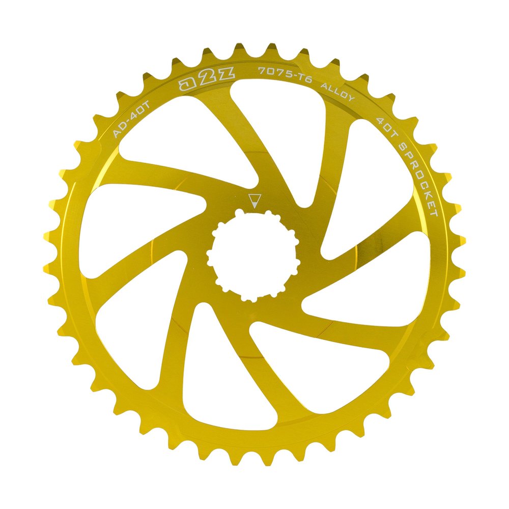 A2Z Unisex's Wide Adapter Cassette Range Extender Sprocket, Gold, Size 42T