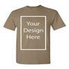 Add Your Own and Text Design Custom Personalized Adult T-Shirt Tee (XXXXX Large, Brown Savana) view 1