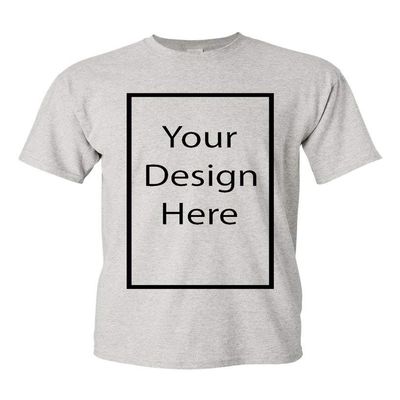 Add Your Own and Text Design Custom Personalized Adult T-Shirt Tee (Large, Ash)