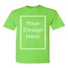 Add Your Own and Text Design Custom Personalized Adult T-Shirt Tee (Medium, Neon Green) view 1