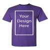 Add Your Own and Text Design Custom Personalized Adult T-Shirt Tee (XX Large, Purple) view 1