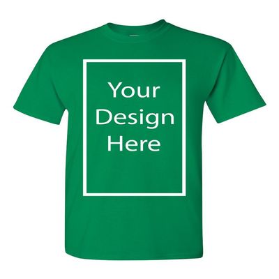 Add Your Own and Text Design Custom Personalized Adult T-Shirt Tee (Large, Turf Green)