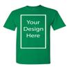 Add Your Own and Text Design Custom Personalized Adult T-Shirt Tee (Large, Turf Green) view 1