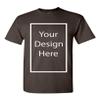 Add Your Own and Text Design Custom Personalized Adult T-Shirt Tee (Medium, Dark Chocolate) view 1