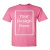 Add Your Own and Text Design Custom Personalized Adult T-Shirt Tee (XXX Large, Azalea) view 1