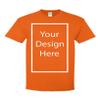 Add Your Own and Text Design Custom Personalized Adult T-Shirt Tee (XXXX Large, S. Orange) view 1