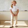 Bienzoe Girls School Uniform Pant: Kids Adjustable Waist Durable Straight Leg Dress Trouser Khaki 6X view 3
