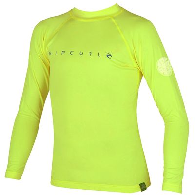 Rip Curl Youth Dawn Patrol UV Long Sleeve Tee, Size 16, Lime Yellow