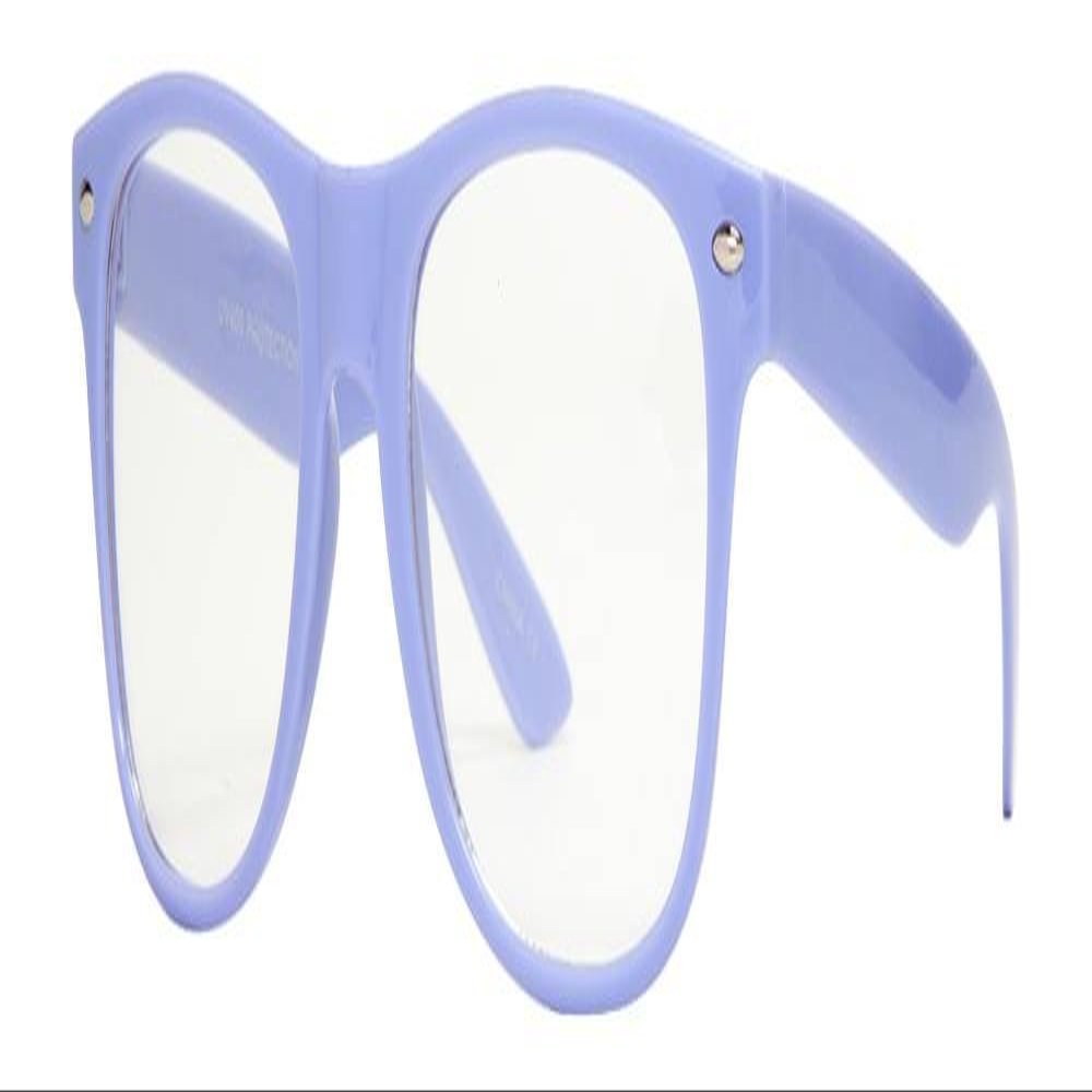 Gravity Shades Horn-Rimmed Clear Sunglasses, Lilac