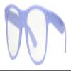 Gravity Shades Horn-Rimmed Clear Sunglasses, Lilac view 1