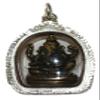 Boon Decor Ganesh Pendant Holding Attributes 1.25" h - Hand Crafted Fine Silver (.999) Casing view 1