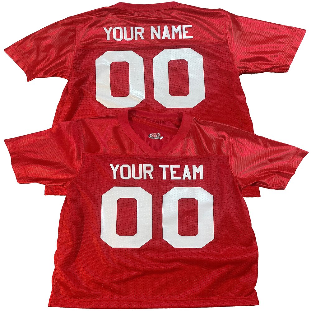 Custom Football Jersey for Men You Design Online in Adult X-Large in Scarlet Red